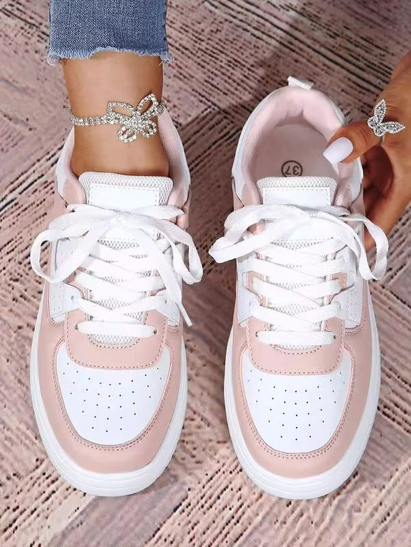 Fall/Winter Fashionable Casual Glitter Mixed Color Skate Sneakers For Students
