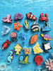 21pcs Ocean Creature Shoe Charms, Colorful Durable PVC Detachable, Starfish Turtle Crab Fun Patterns, Vibrant Colors DIY Accessories, Fit Shoes Bags Clogs, Beach Party Birthday Gift